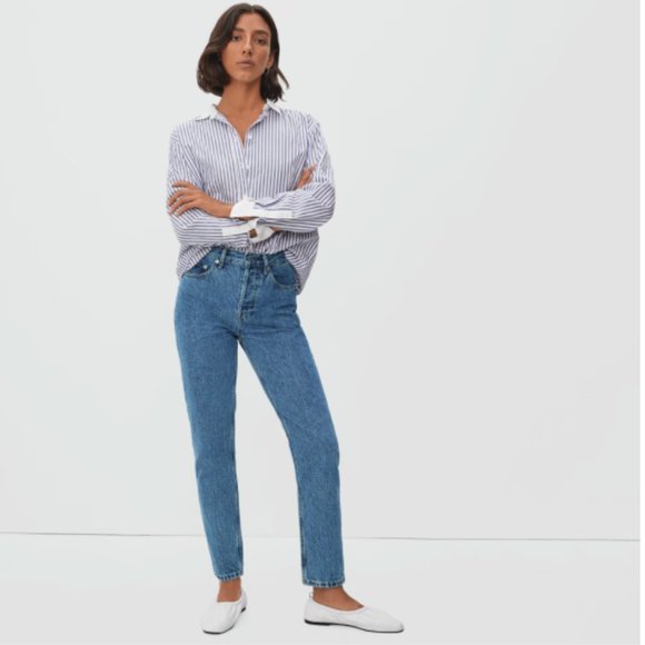 Everlane 90s Cheeky Jean Medium Blue - 23 Ankle - Picture 5 of 6